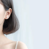 925 Sterling Silver Asymmetric Cat Fish Stud Earrings for Girls DS856