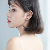 925 Sterling Silver Asymmetric Cat Fish Stud Earrings for Girls DS856