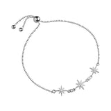 TrustDavis S925 Stone Bracelet Linked Stars Birthday Gift For Girls Lady