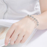 925 Silver Bracelet Moonstone Bead Bracelet Women Jewelry