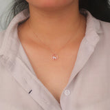 925 Silver Bird in Love CZ Pendant Necklace Choker