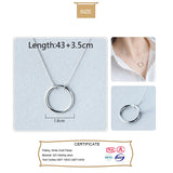 TrustDavis 925 Sterling Silver Round Pendant Necklace For Women