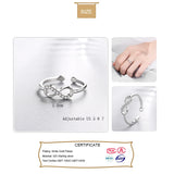 925 Silver CZ Infinity Cocktail Ring Size 5 6 7 Girls Xmas Gift