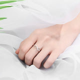 925 Silver CZ Infinity Cocktail Ring Size 5 6 7 Girls Xmas Gift