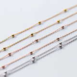 925 Sterling Silver Beads Necklace For Women XY895