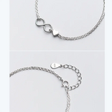 TrustDavis 925 Silver Women Bracelet Infinite Love Heart Gift DS1291
