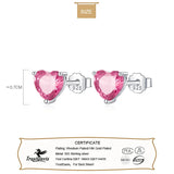925 Sterling Silver Heart CZ Stud Earring Gift For Girls Lady