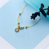 TrustDavis 925 Silver Eye CZ Pendant Necklace For Women Wedding Gift