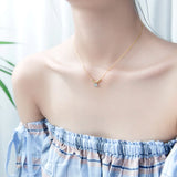 TrustDavis 925 Silver Eye CZ Pendant Necklace For Women Wedding Gift
