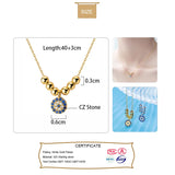 TrustDavis 925 Silver Eye CZ Pendant Necklace For Women Wedding Gift