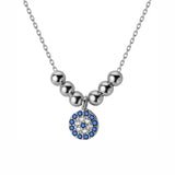 TrustDavis 925 Silver Eye CZ Pendant Necklace For Women Wedding Gift