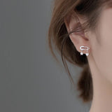 925 Sterling Silver Love Stud Earrings Birthday Gift For Women