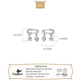 925 Sterling Silver Love Stud Earrings Birthday Gift For Women