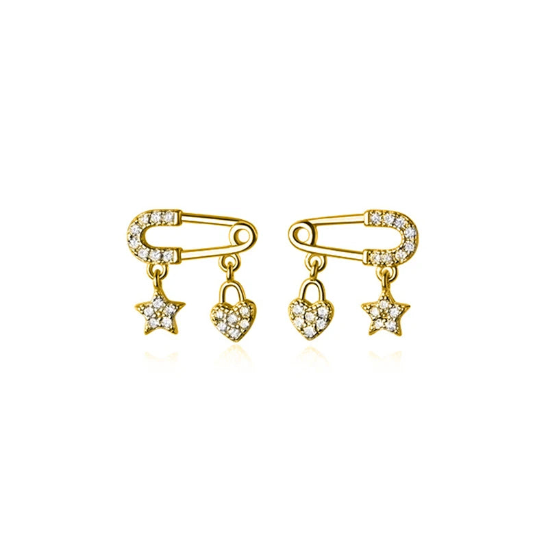 925 Sterling Silver Love Stud Earrings Birthday Gift For Women