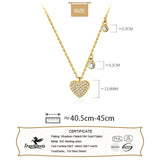 TrustDavis 925 Sterling Silver Heart Pendant Necklace Love Gift