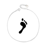925 Sterling Silver Snake Chain Pearls Anklet Women Silver 925 Jewelry