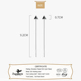 TrustDavis 925 Silver Triangle Linked Ear Line Earrings
