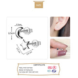 925 Silver Moon Star Stud Earrings for Girls DS127