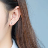925 Silver Moon Star Stud Earrings for Girls DS127