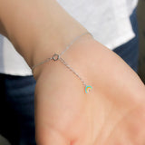 925 Sterling Silver Rainbow Unicorn Bracelet 16.5cm Gift for Girl Lady DA252