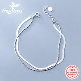 TrustDavis Sterling Silver 925 Snake Chain Bracelet Women's Jewelry