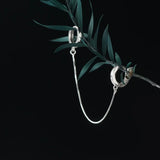 TrustDavis 925 Sterling Silver Double Hoop Earrings For Women