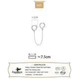 TrustDavis 925 Sterling Silver Double Hoop Earrings For Women