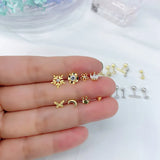 925 Sterling Silver Cross Stud Earrings for Women