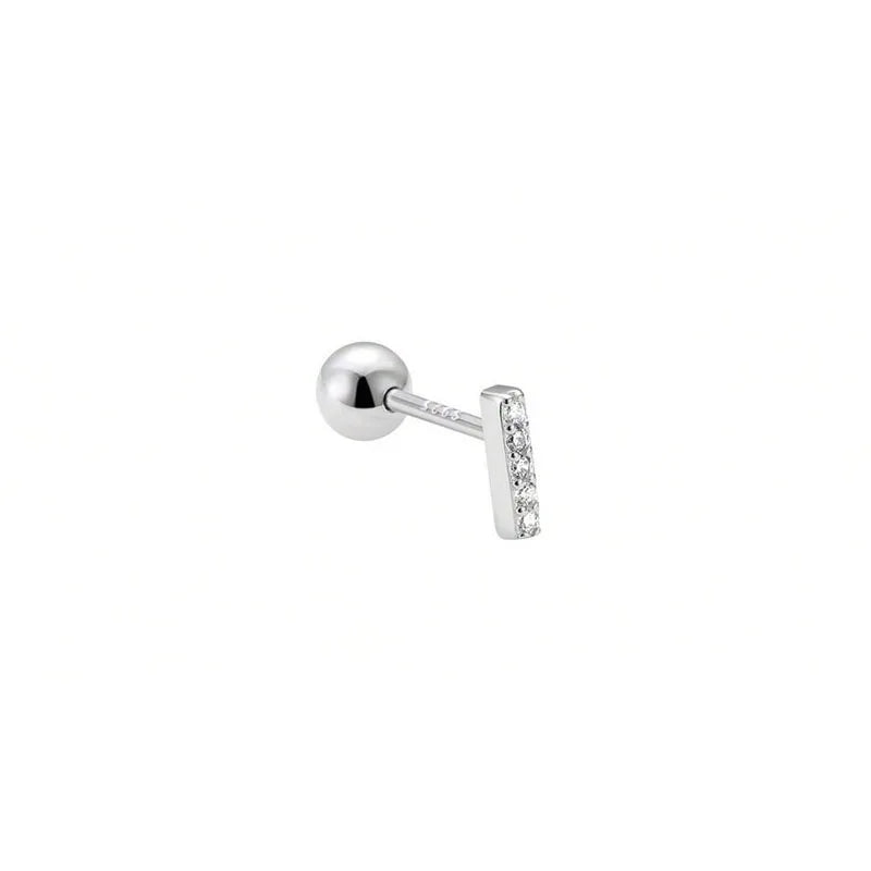 925 Sterling Silver Cross Stud Earrings for Women