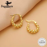 925 Silver CZ U Shape Hoop Earrings Wedding Party Jewelry
