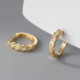 TrustDavis 925 Silver Sweet Heart CZ Hoop Earrings Wedding Party