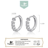TrustDavis 925 Silver Sweet Heart CZ Hoop Earrings Wedding Party