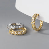 TrustDavis 925 Silver Sweet Heart CZ Hoop Earrings Wedding Party