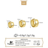 TrustDavis 925 Sterling Silver Hoop Earrings for Women DR0065