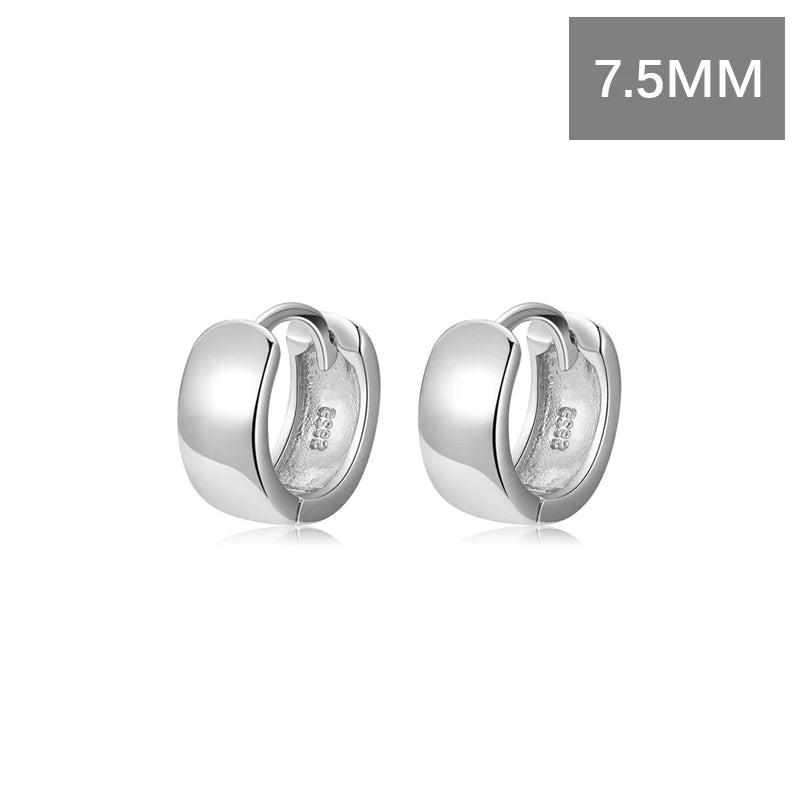 TrustDavis 925 Sterling Silver Hoop Earrings for Women DR0065