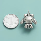 925 Sterling Silver Animal Charm Pendant DIY Necklace Jewelry DZ953