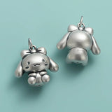 925 Sterling Silver Animal Charm Pendant DIY Necklace Jewelry DZ953