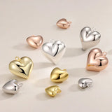 TrustDavis 925 Sterling Silver Heart Charm Pendant Necklace DIY Jewelry