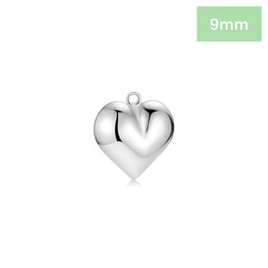 TrustDavis 925 Sterling Silver Heart Charm Pendant Necklace DIY Jewelry