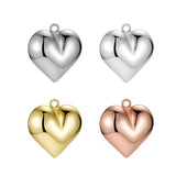 TrustDavis 925 Sterling Silver Heart Charm Pendant Necklace DIY Jewelry