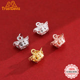 Davis 925 Silver Irregular Charm Pendant DIY Necklace DH0030