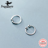 TrustDavis 925 Silver Beads Clip Earrings Ear Cuff For Women