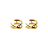 925 Sterling Silver Cross Clip Earrings Ear Cuff For Women Jewelry