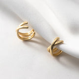 925 Sterling Silver Cross Clip Earrings Ear Cuff For Women Jewelry