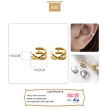 925 Sterling Silver Cross Clip Earrings Ear Cuff For Women Jewelry