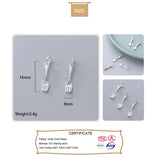 TrustDavis 3 Pcs/lot 925 Sterling Silver Tiny Fork Charm Pendant