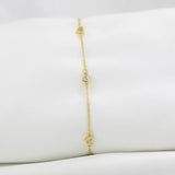 925 Silver Plated Heart Chain Bracelet For Women Charm Jewelry