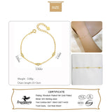 925 Silver Plated Heart Chain Bracelet For Women Charm Jewelry