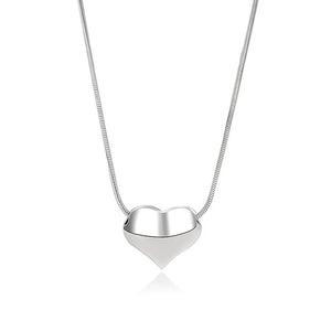 TrustDavis 925 Silver Sweet Heart Necklace Pendant for Women