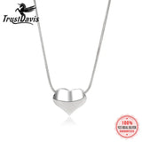 TrustDavis 925 Silver Sweet Heart Necklace Pendant for Women